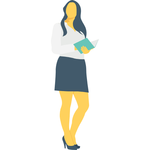 Student teacher woman activities icon