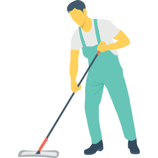 Sweeper man people human icon