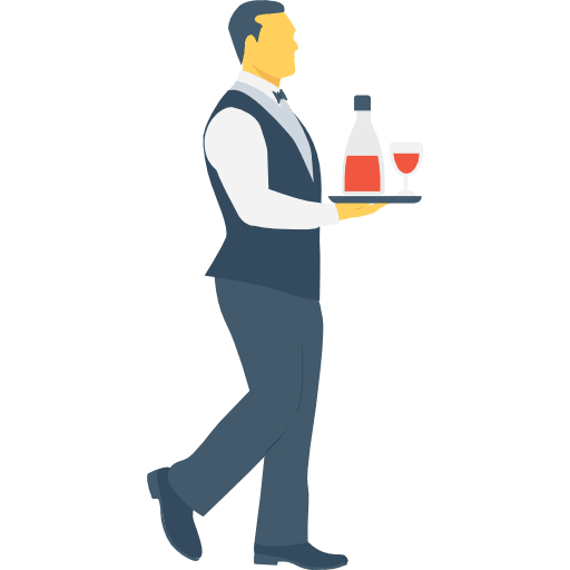 Waiter people human man icon