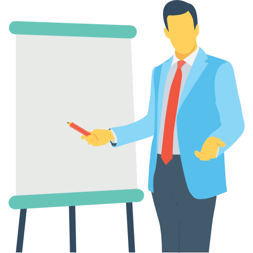 Presentation man people human icon