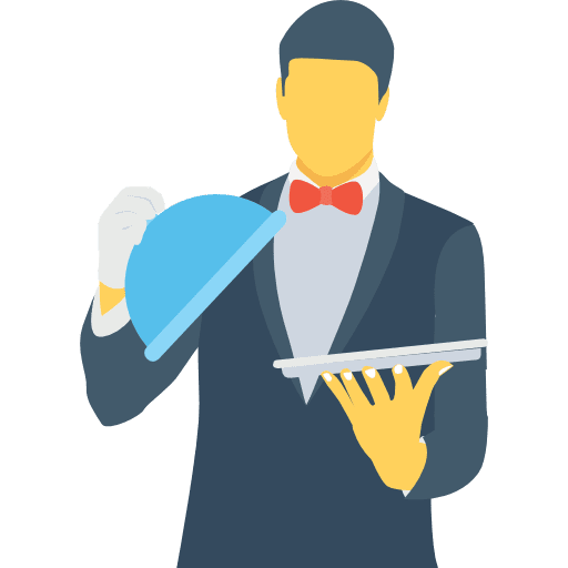 Waiter man waiter human icon