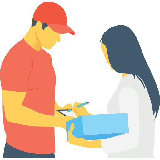 Delivery man people man woman icon