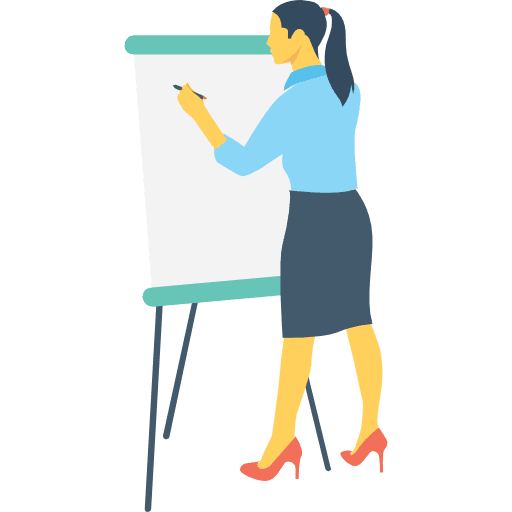 Presentation people woman presentation icon