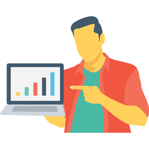 Man laptop woman human icon