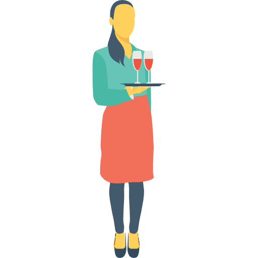 Waitress waitress people activities icon