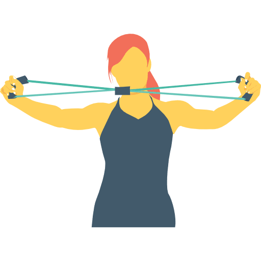 Excercise woman excercise gym icon