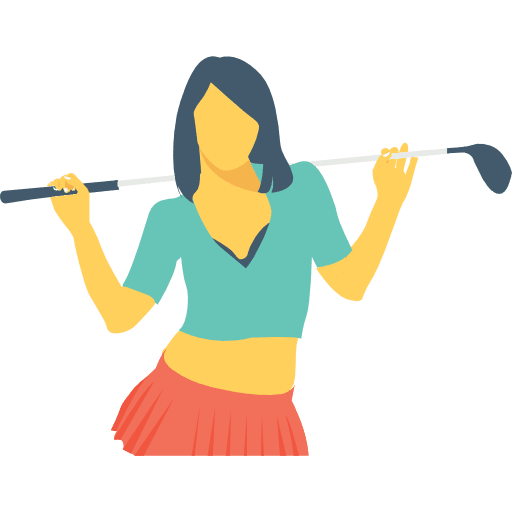 Golfer human golfer woman icon