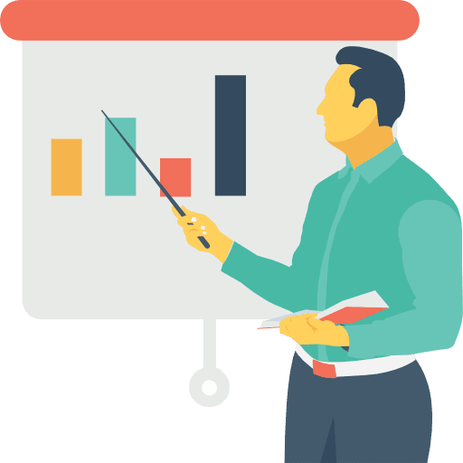 Presentation people activities man icon