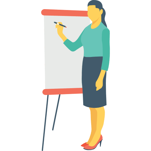 Presentation activities presentation woman icon