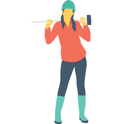 Worker people human woman icon