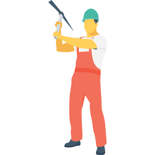 Worker woman man people icon