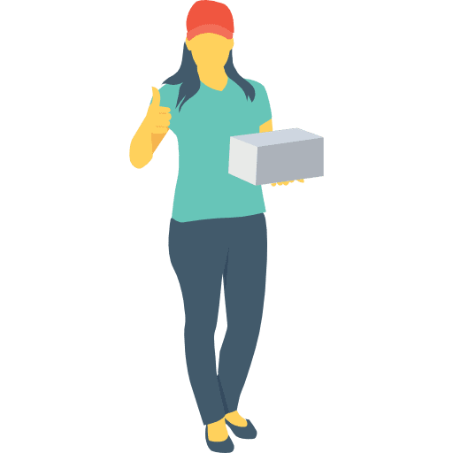 Delivery woman activities woman delivery woman icon