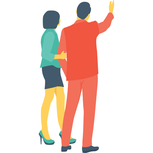 Couple man activities woman icon