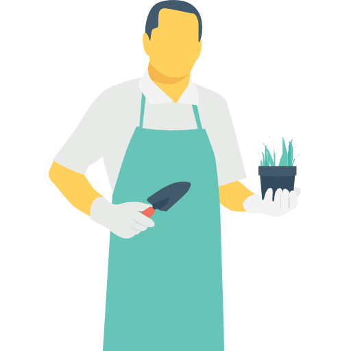 Gardener man gardener human icon