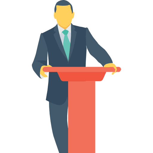 Presentation businessman presentation people icon