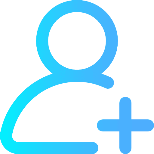 Add user create account add friend social icon