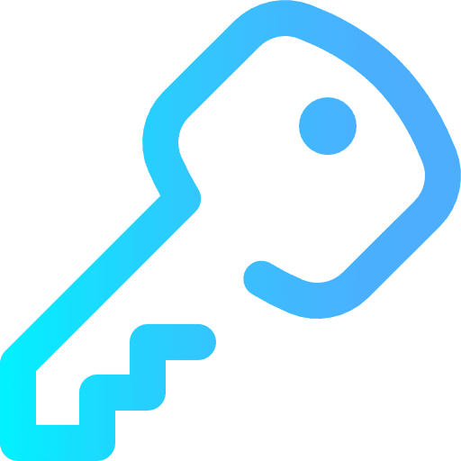 Key pass passkey door key icon