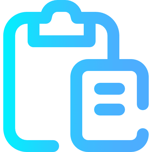 Paste interface paper clipboard icon