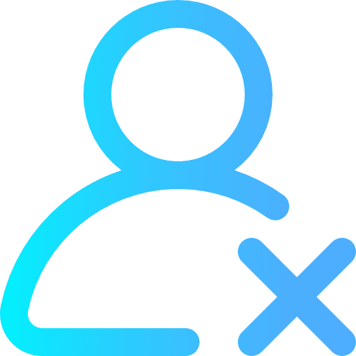 Remove user social social media people icon