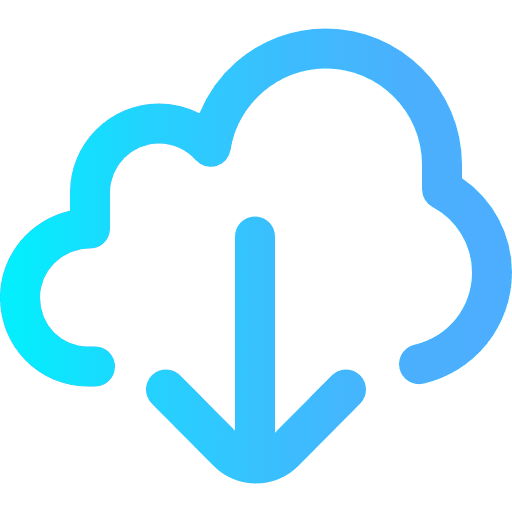Cloud computing data download cloud computing icon