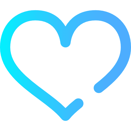 Heart interface shapes peace icon