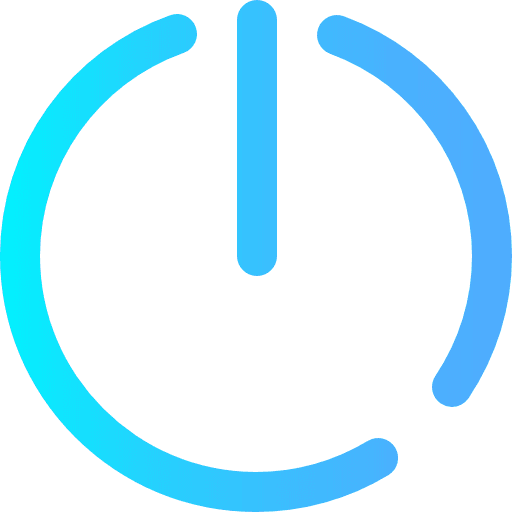 Power button start button shutdown energy icon