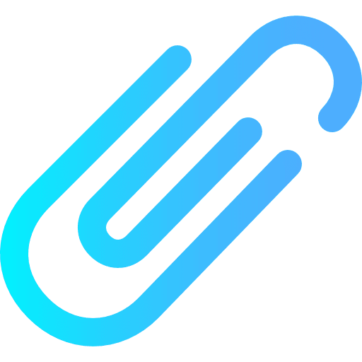 Clip attach attachment office material icon