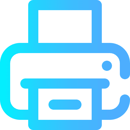 Printer tools and utensils technology printing icon