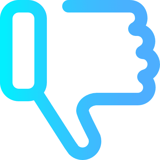 Dislike disadvantage finger gestures icon