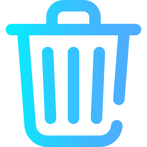 Trash interface basket bin icon