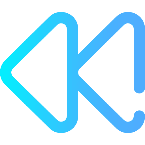 Rewind interface orientation arrows icon