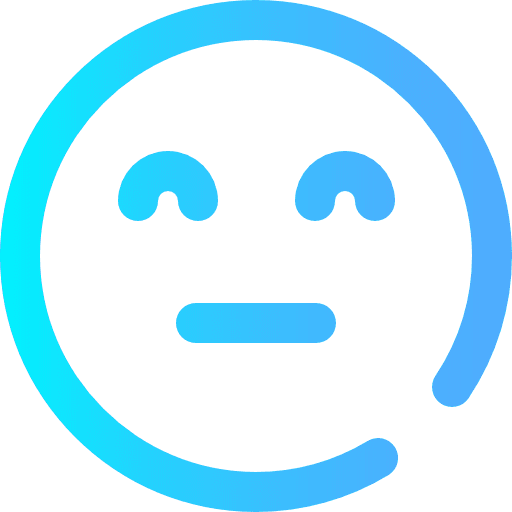 Straight circular emoticon mouth icon