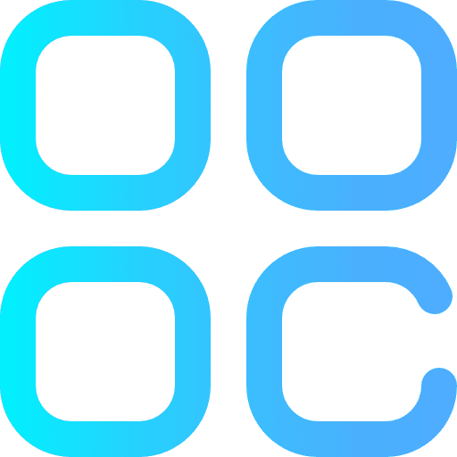 Menu interface grid squares icon