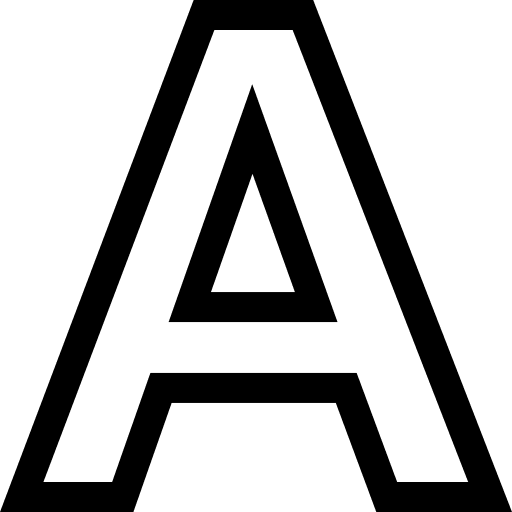 A abecedary typographical alphabet icon