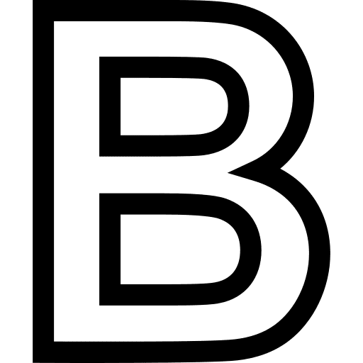 B signaling letter b shapes and symbols icon