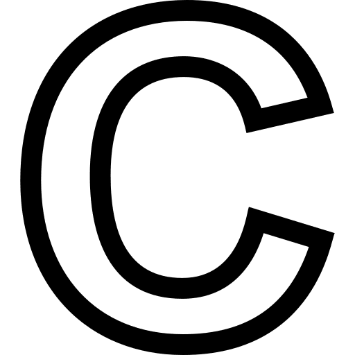 C c alphabet shapes and symbols icon