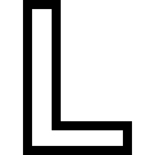 L l letter l typographical icon