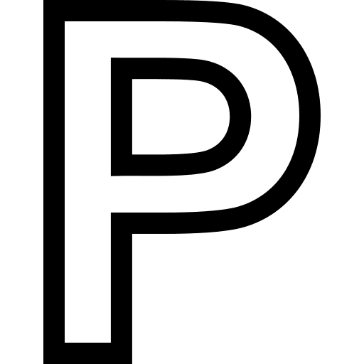P shapes and symbols signaling letter p icon P shapes and symbols signaling letter p icon