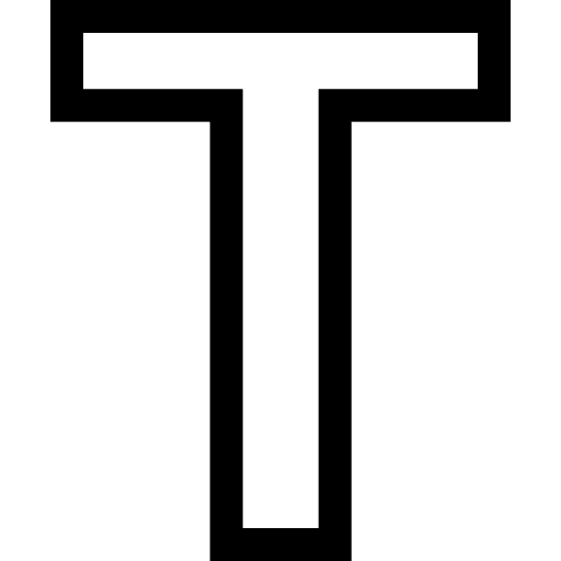 T alphabet consonant latin icon T alphabet consonant latin icon