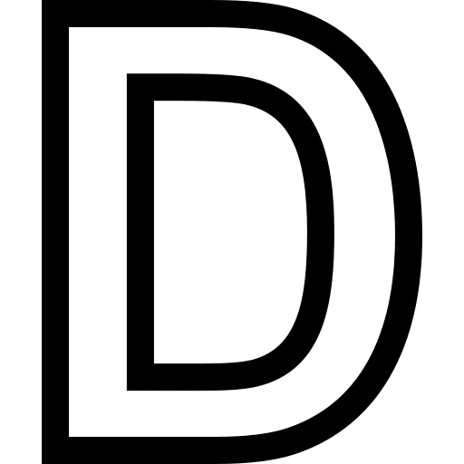 D consonant alphabet letter d icon D consonant alphabet letter d icon