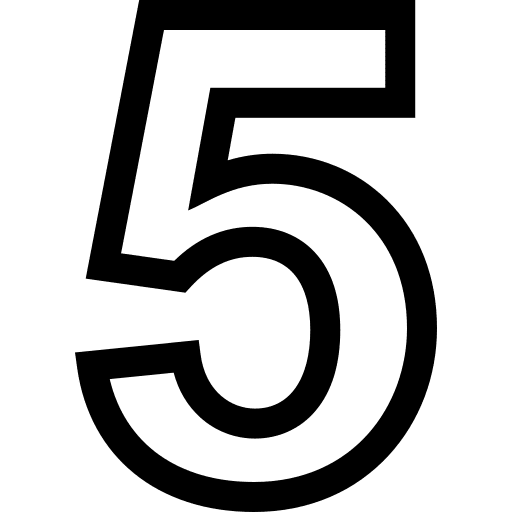 Five five character shapes and symbols icon Five five character shapes and symbols icon