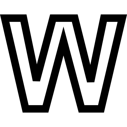 W alphabet latin letter w icon W alphabet latin letter w icon