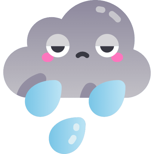 Depressed smileys emojis rain icon Depressed smileys emojis rain icon