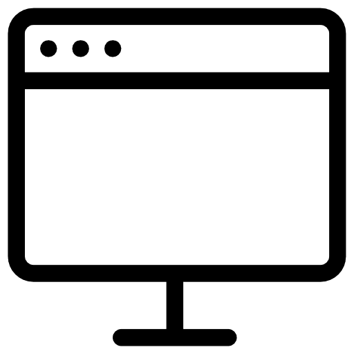 Computer monitor multimedia technology icon