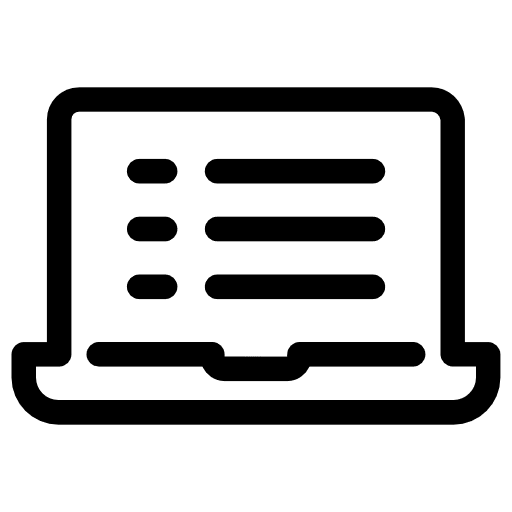 Laptop computer electronic computing icon