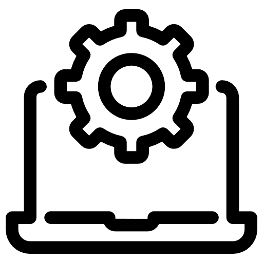 Laptop computing computer settings icon