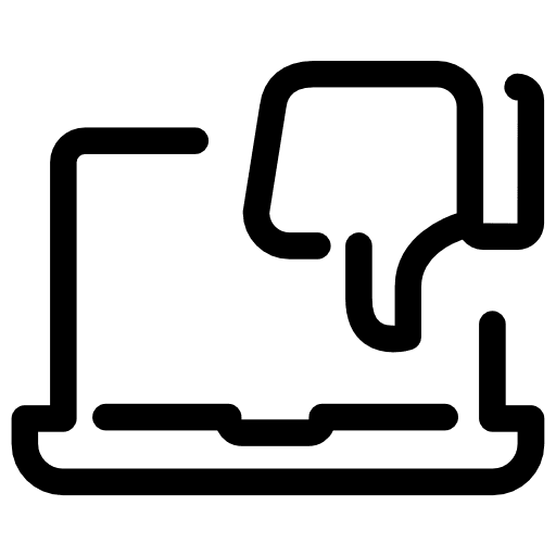 Laptop dislike electronic computer icon