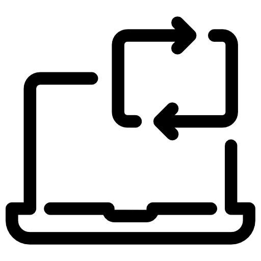 Laptop repeat computer computing icon