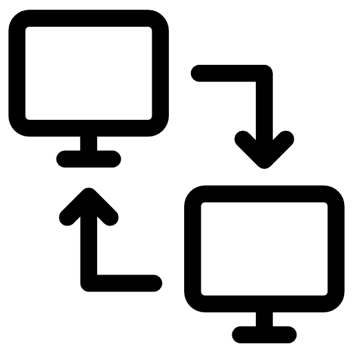 Laptop data transfer computer laptop icon