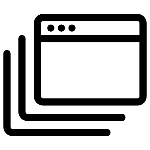 Browser interface computing multimedia icon